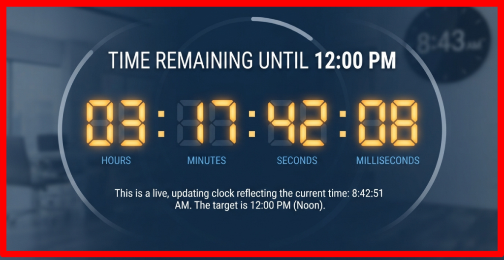 How Long Until 12:00 PM