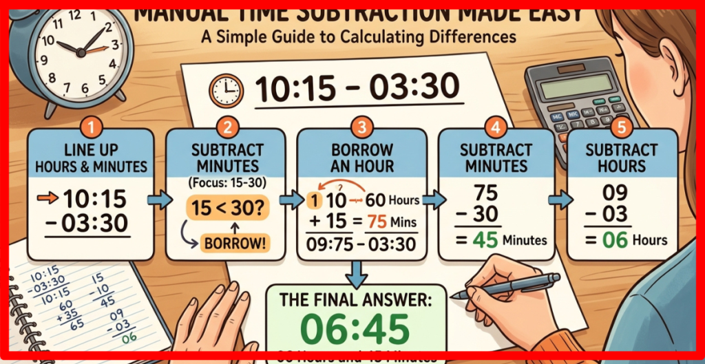 Manual Time Subtraction