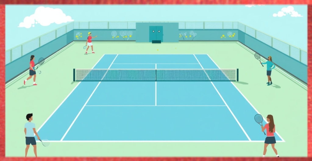 tennis court doubles sideline